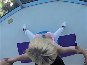 ash-blonde honey Kayla Kayden interrupted from yoga to ravage
